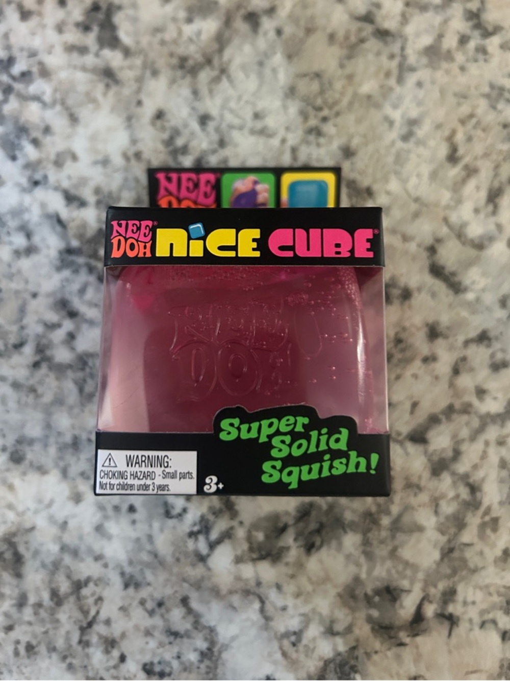 NeeDoh Nice Cube Pink Schylling Squishy Fidget Needoh Toy - Picture 2 of 6